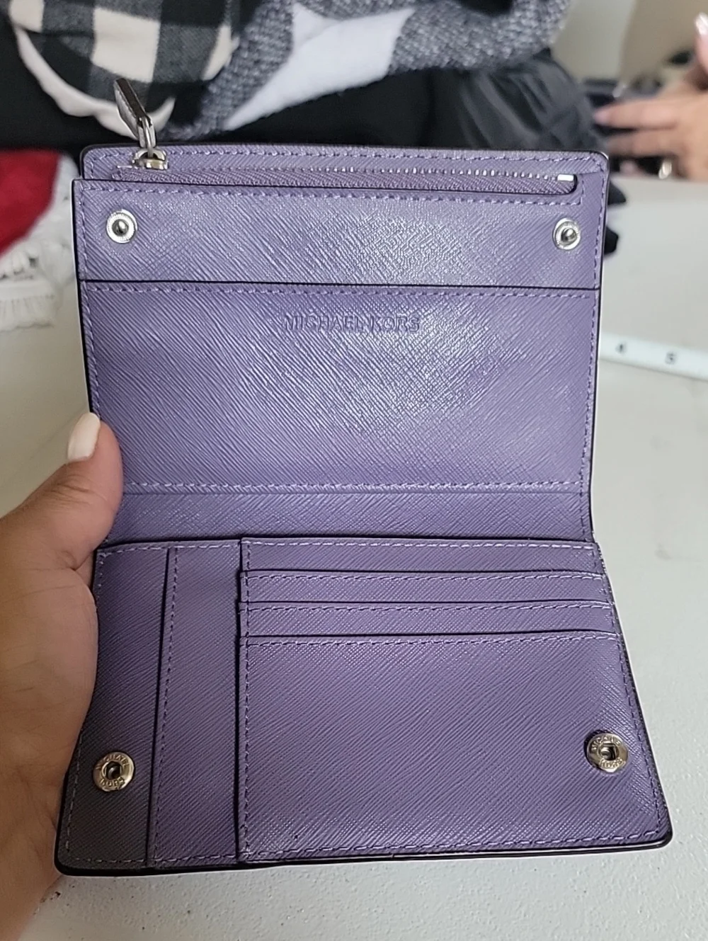 Michael Kors Lilac Saffiano  Card Wallet
